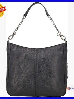 Leather Hobo Handbag with Concealed Carry Pocket and Adjustable Strap